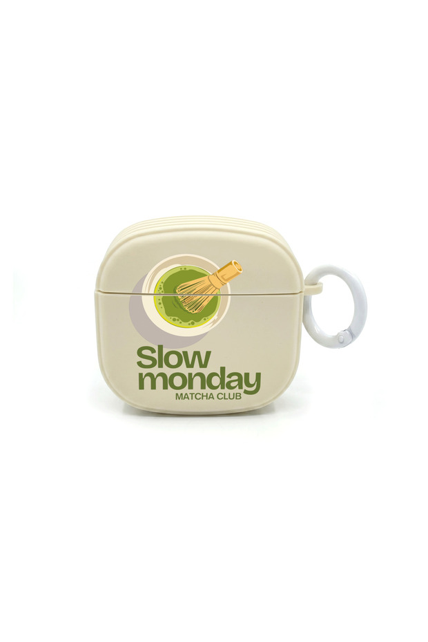 إيربودز 4. علبة هدايا كريمية بتصميم Slow Monday من ماتشا سوول مونداي متوافقة مع نيسيل