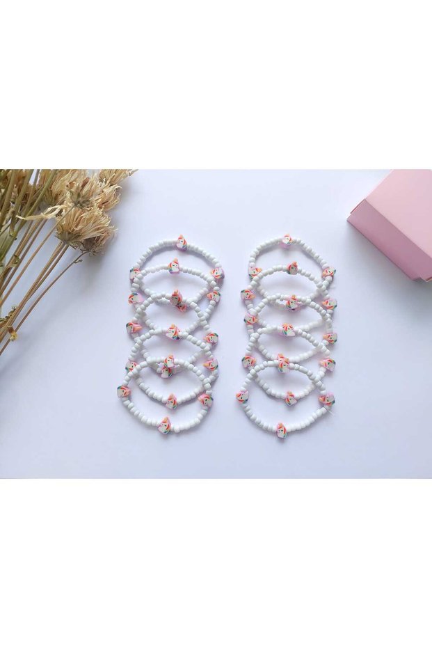 Unicorn Girl's Bracelet, Graduation, Nursery, Kindergarten, Birthday 10 Pieces