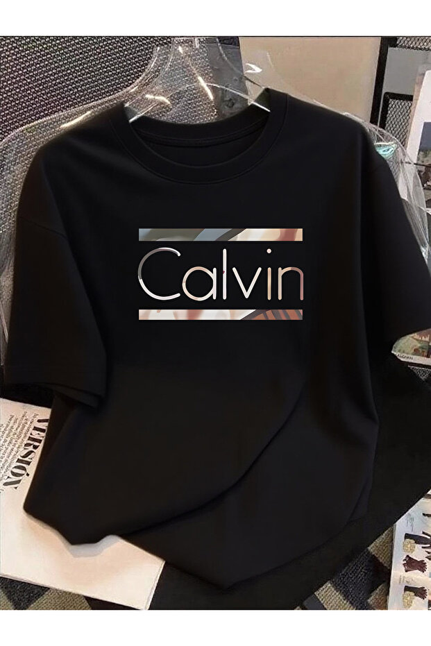 Plus Size - Women'S Oversized Round-Neck T-Shirt with Pattern Print