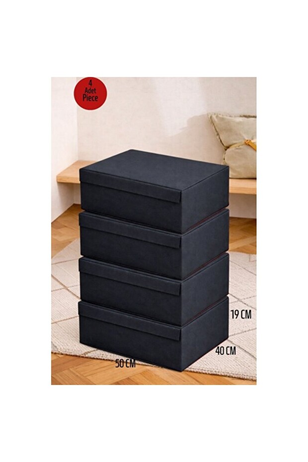4-Piece Multi-Purpose Under-Bed Clothes Organizer Box Set