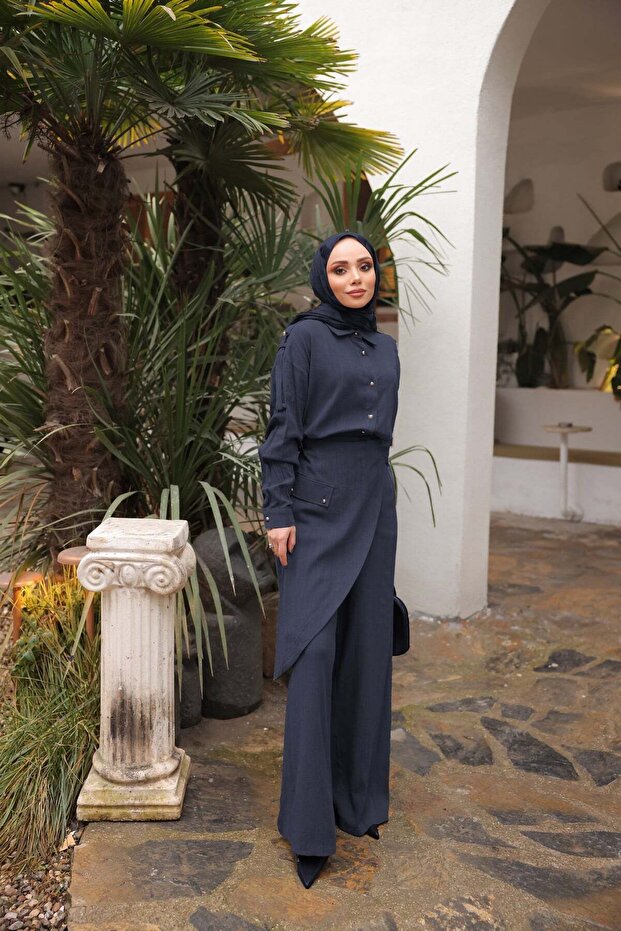 Linen Suit - Dark Blue