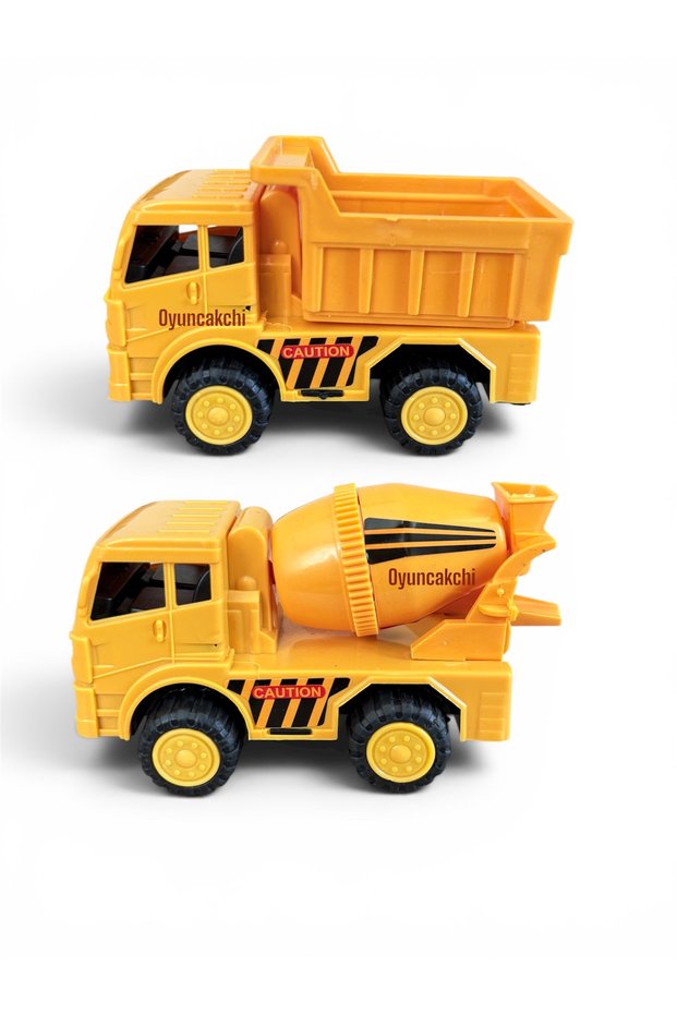 Sand Truck+Concrete Mixer Toy 2-Piece Frictional 10 cm