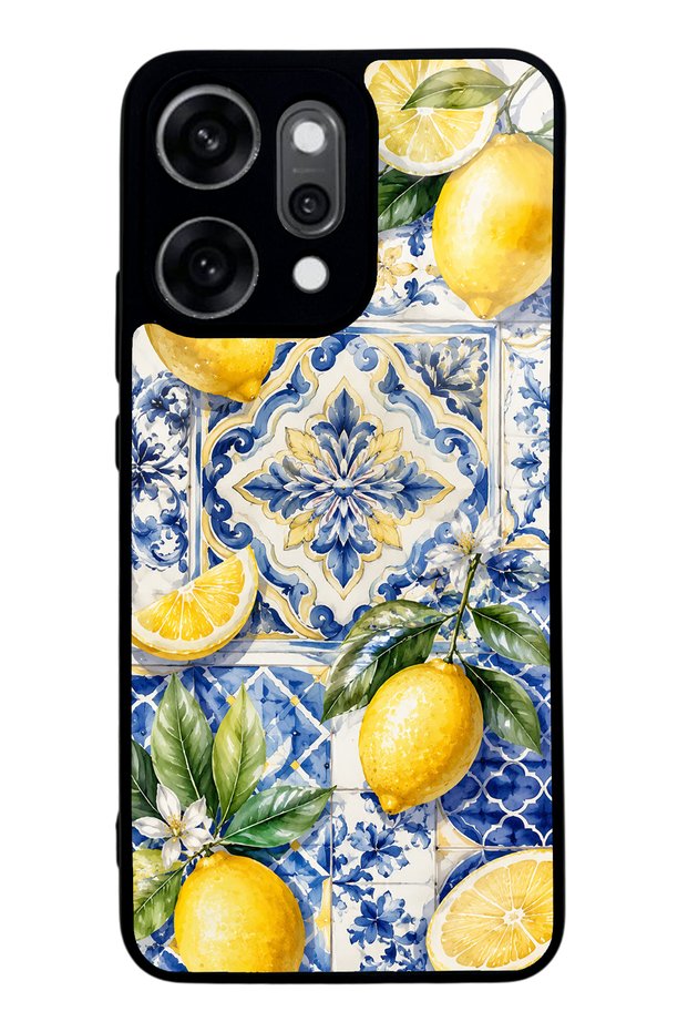 Oppo Reno 14 Pro Mediterranean Lemon Royale Design Glossy Phone Case
