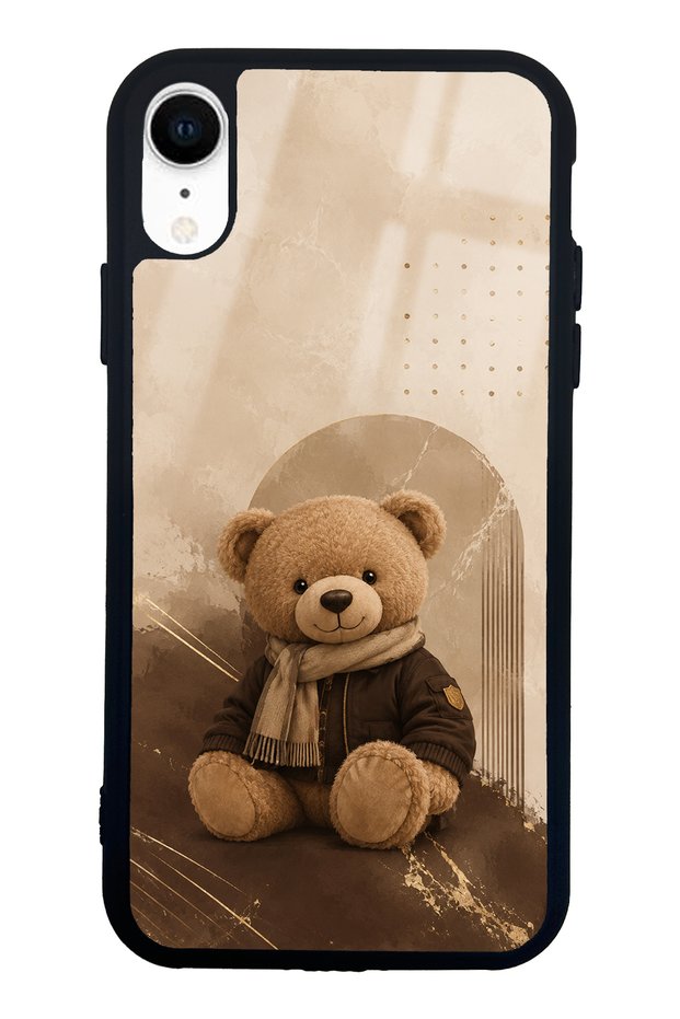 iPhone Xr Cozy Teddy Design Glossy Phone Case
