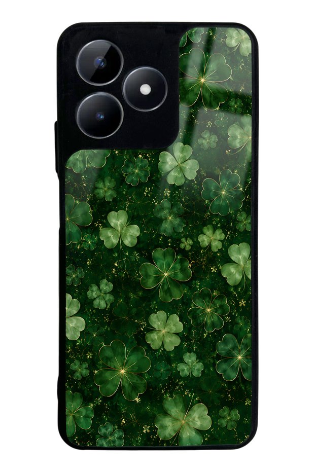 Realme C53 Emerald Lucky Clover Design Glossy Phone Case