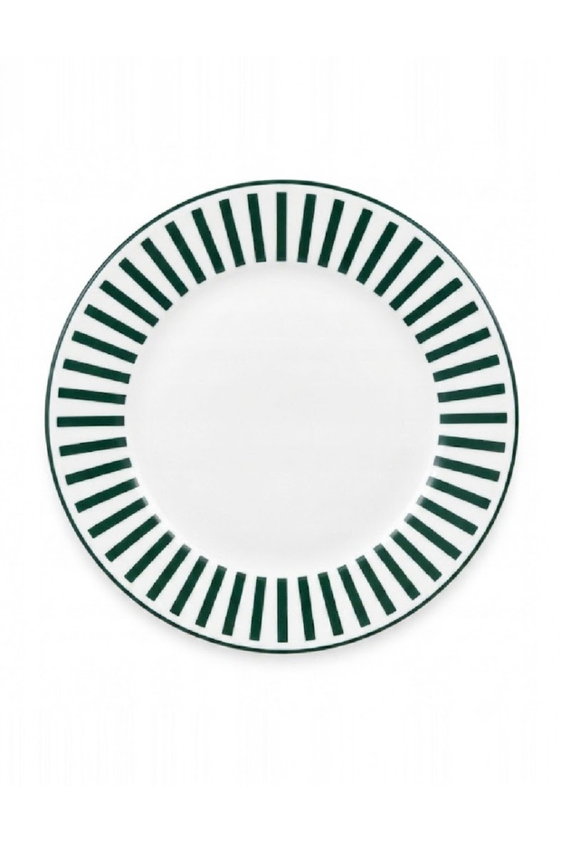 Plate, White/Green