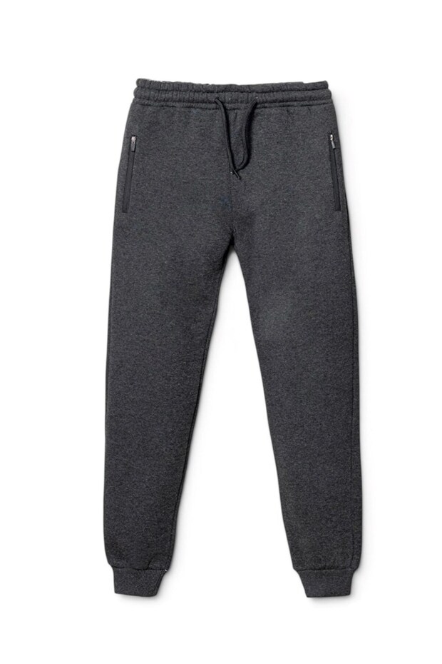 Boys' Cotton Jogger Sweatpants – Zippered Pockets and Drawstring |   Comfortable Sports Bottoms for School