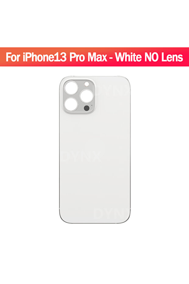 زجاج خلفي أبيض لـ iPhone 13 Pro Max، غطاء خلفي زجاجي سريع الاستبدال، غطاء خلفي بديل.