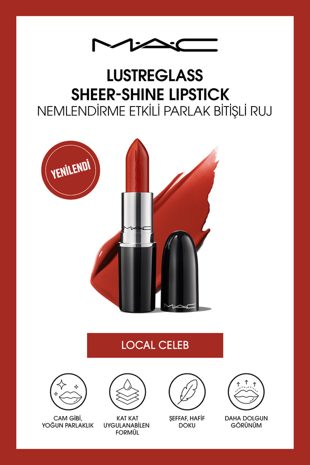 Lustreglass Sheer-Shine Easy Apply Glossy Finish Lipstick - Local Celeb 3g