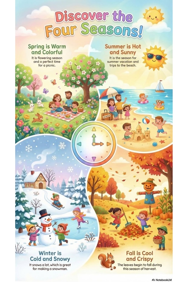 English Four Seasons Board (Measures 25X35 Cm.)