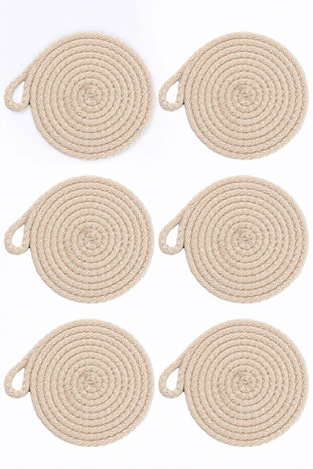 Cream 6-Piece Coaster Set