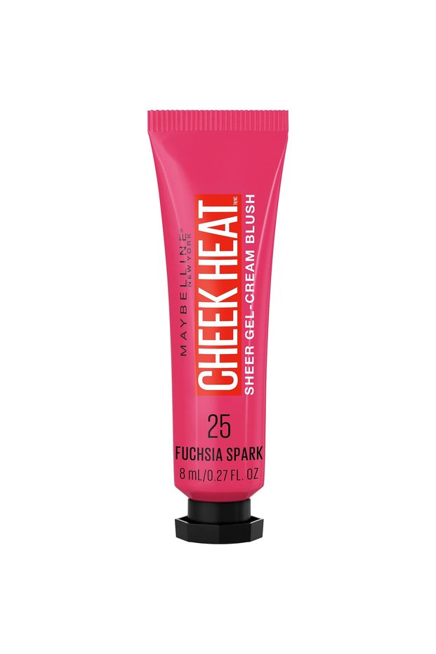 Cheek Heat Gel-Cream Blush, Lightweight, Sheer Color, Dewy Finish, Fuchsia Spark, 1 Count