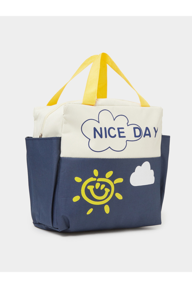 Boys Blue Graphic Print Lunch Bag