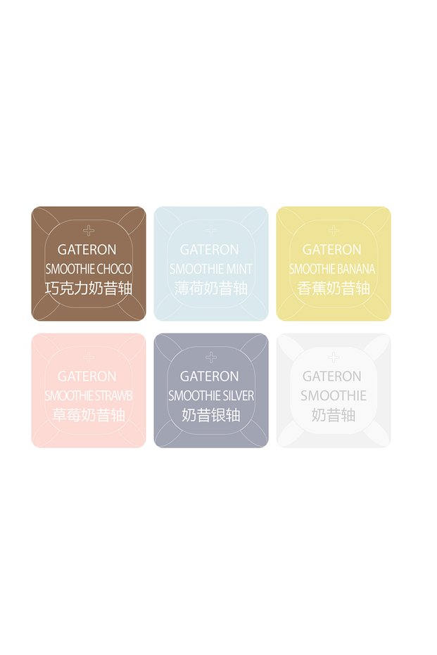 6G Tester SMOA x1 6 Gateron Smoothie switch tester switches with blank keycaps acrylic base for mec