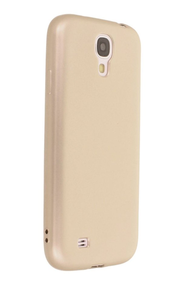 Compatible Case For Samsung Galaxy I9500 / S4 Soft Soft Color Flexible Premium Rubber Silicone - Gold