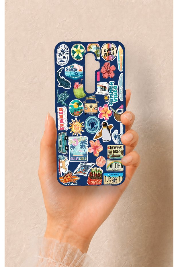 Oppo Reno 2Z Compatible Summer Vibes Patterned Silicone Case