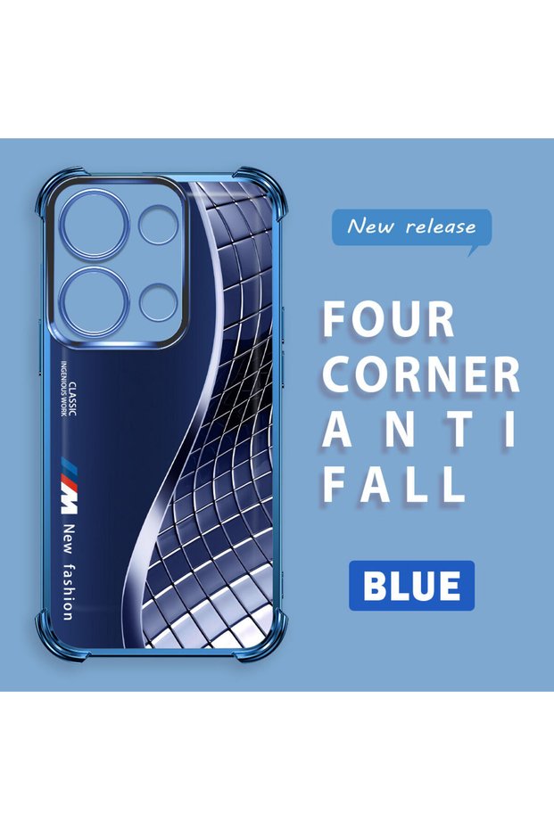 Xiaomi Poco M6 Pro 4g Compatible Transparent Back Four-Corner Reinforced Impact Protection Silicone Case