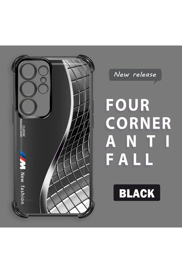 Samsung Galaxy S22 Ultra Compatible Transparent Back Four Corners Reinforced Impact Protection Silicone Case