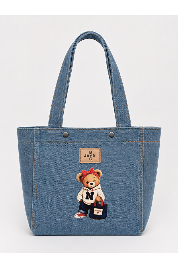 Denim Story Tote Bag