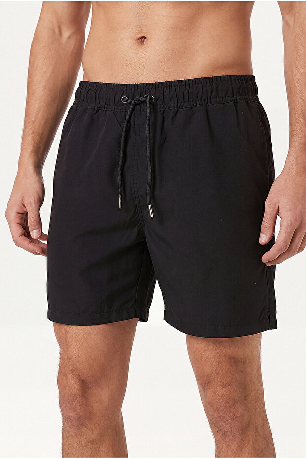Black Men's Swim Shorts with Pockets