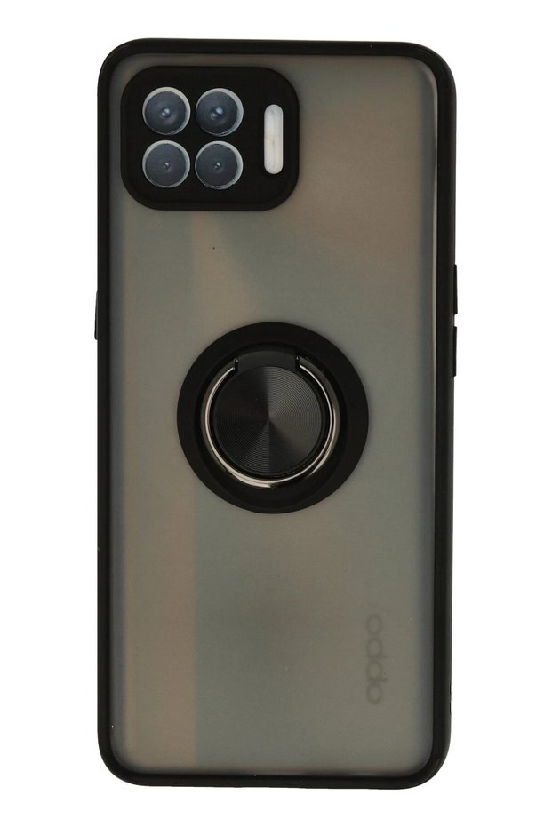 Aconcept Reno 4 Lite Case Montreal Silicone Cover with Ring (145351) - Black