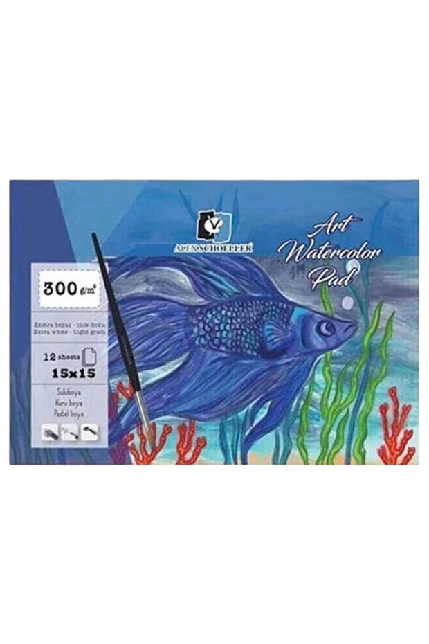 Alex Art Spiral Watercolor Notebook (15 * 15 cm) 300 Grams 12 Sheets (Alex-3954)