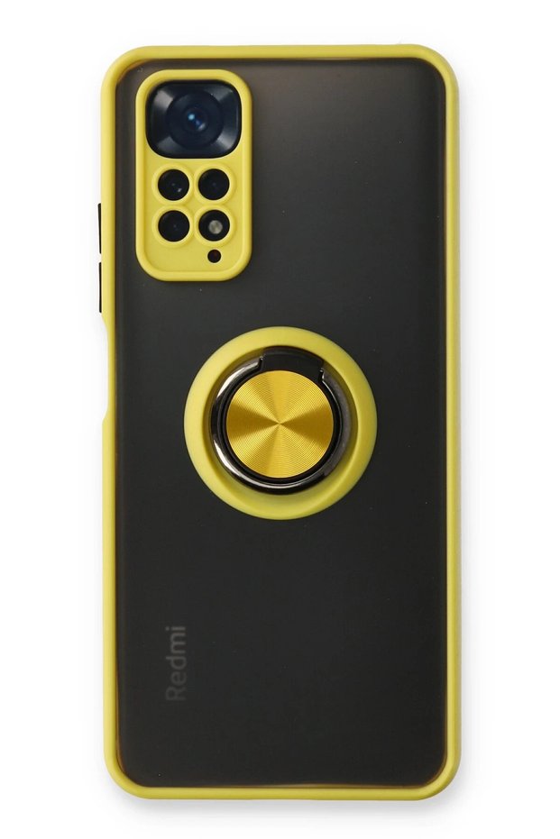 Aconcept Redmi Note 11 Case Montreal Silicone Cover with Ring (32043) - Yellow