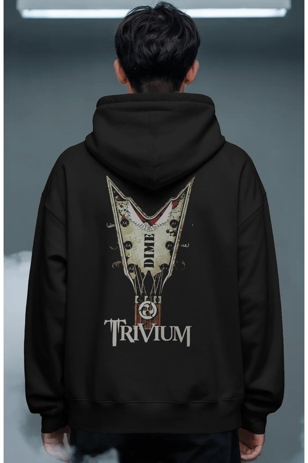 Trivium Rock Metal Music Band Back Printed Unisex Oversize Premium Hoodie