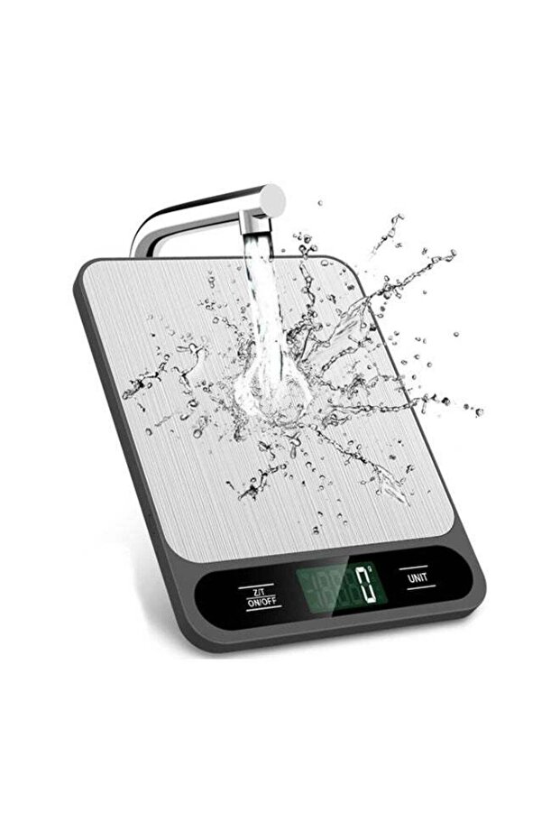 ميزان طعام رقمي للمطبخ، سعة 10 كجم/22 رطل، 6 وحدات قياس، وظيفة الطرح، شاشة LCD، سهل التنظيف، من الفولاذ المقاوم للصدأ، للخبز والطهي، مع علبة