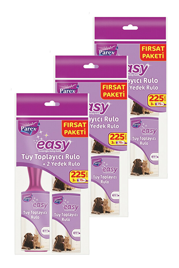 Easy Lint Collector Roller from Opportunity Package - Set of 3 (Total 675 Sheets)