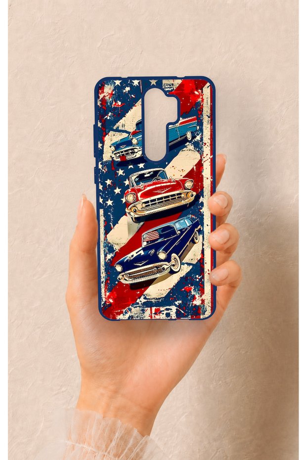 Redmi Note 8 Pro Compatible American Chevrolet Patterned Silicone Case