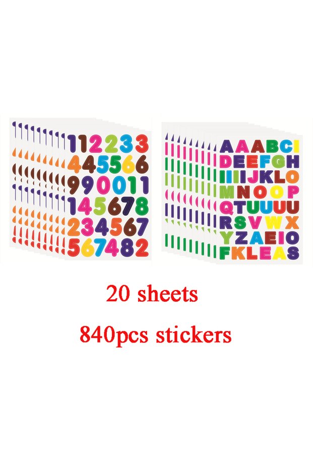 20 sheets 327-2250pcs Cute Notebook Laptop Decals Star Number Letter Reward Sticker For Teacher Pare
