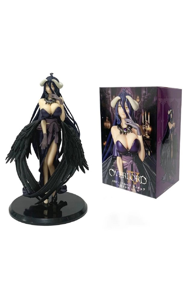 Bandai 18cm-with box 24cm OVERLORD King of the Undead Albedo Armor Design Model Figure Collection Se