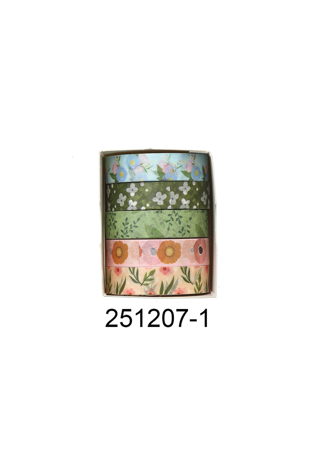 251207-1 Retro Flower Vintage Washi Tape Set, Suitable for DIY Photo Frames, Diaries, Gift Box Packa