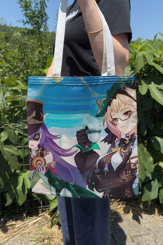 Emilie Genshin Impact V3 Double-Sided Canvas Print Tote Bag Anime Bag