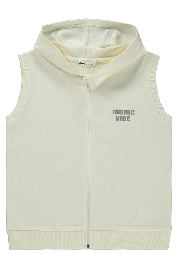 Basic Vest for Ages 10-13 - Ecru