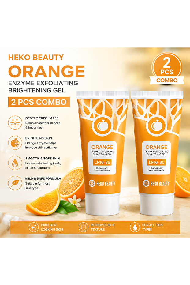 Beauty Orange Enzyme Brightening Exfoliating Gel – 2 PCS Combo