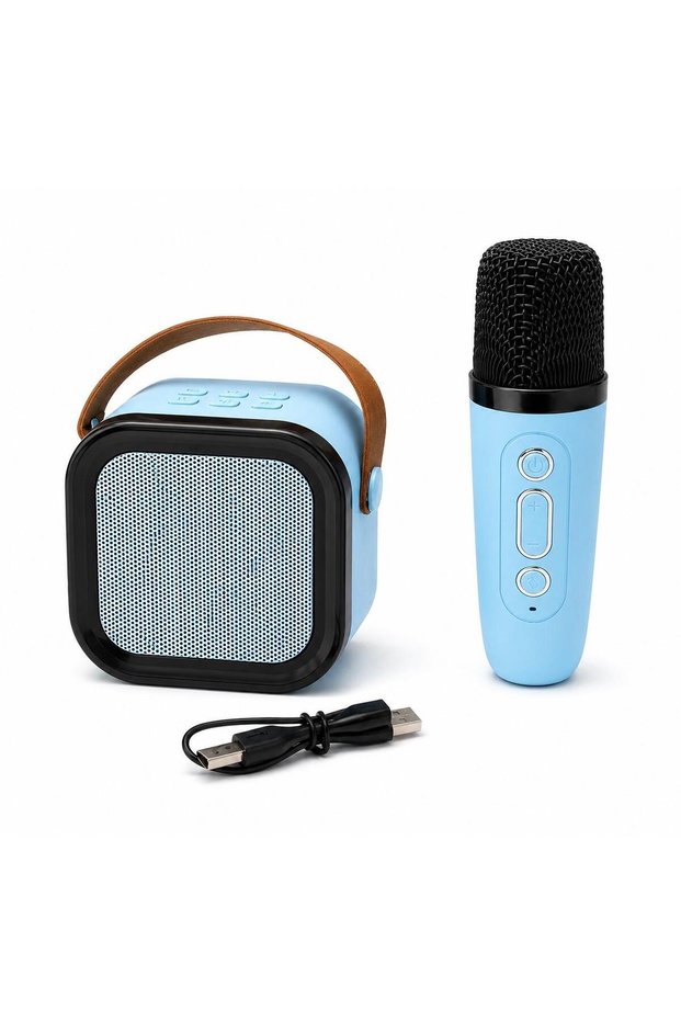 Set karaoke portabil cu microfon Wireless si boxa Bluetooth