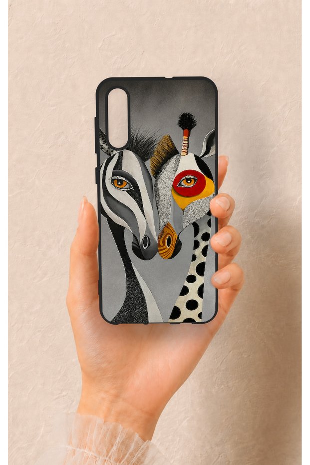 Samsung A50 Compatible Zebra and Giraffe Patterned Silicone Case
