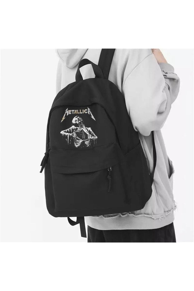 Metallica Skeleton Printed Unisex Backpack