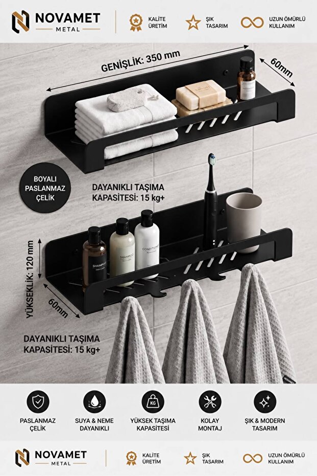 2 Lİ BANYO RAFI