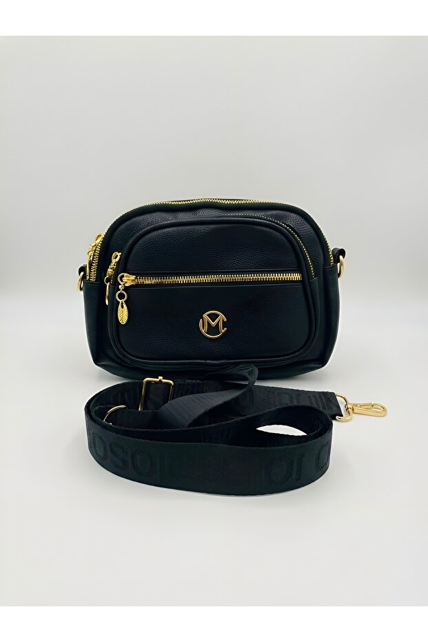 4-Compartment Zippered Women's Crossbody and Shoulder Bag (25X18 cm)