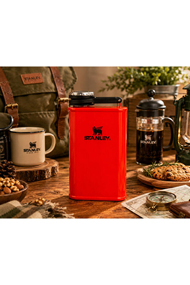 The Easy-Fill Wide Mouth Flask 0.23L / 8oz Blaze Orange - 2