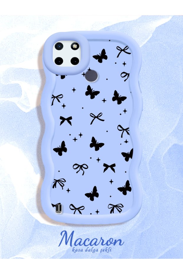 Realme C21Y/C25Y Compatible Thin Butterfly Bow Printed Soft Structure Daily Use Phone Case