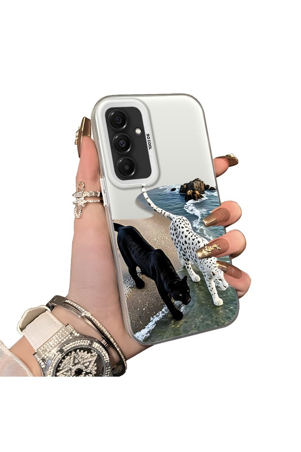 Samsung Galaxy A16 4G/5G Compatible Hard Acrylic Back Silicone Edge Lens Protection Case