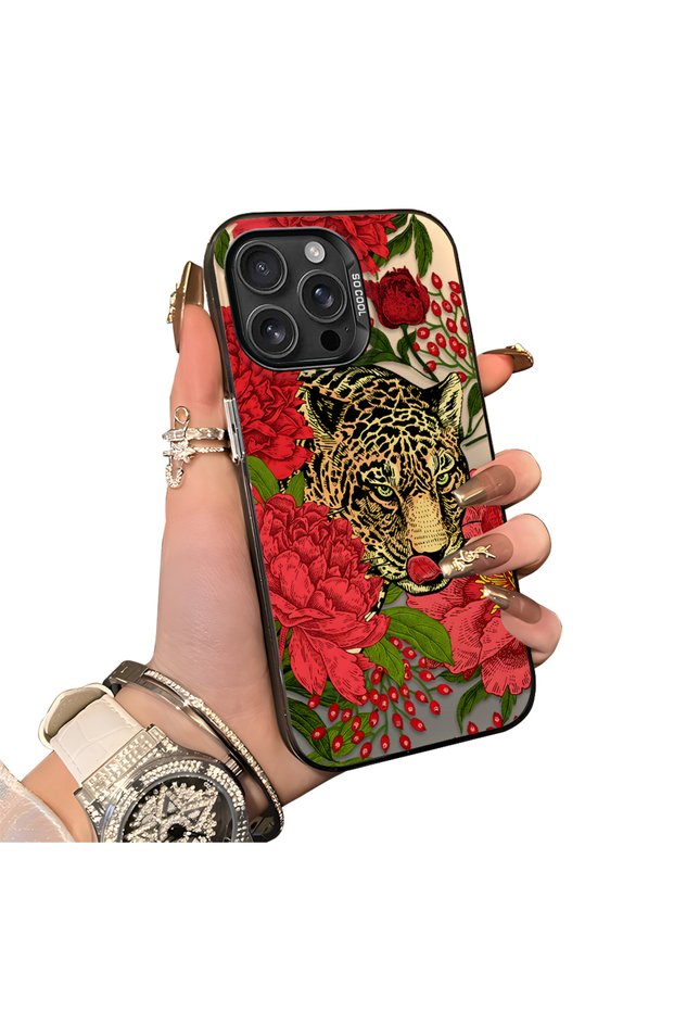 iPhone 16 Pro Compatible Hard Acrylic Back Silicone Edge Lens Protection Case