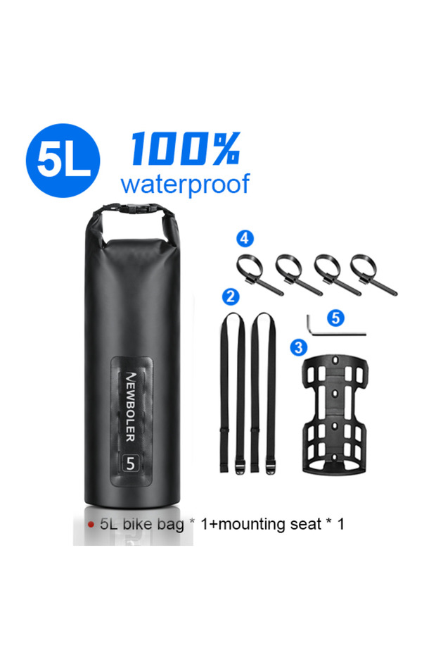 1pcs 5L 1pcs seat NEWBOLER Portable Waterproof Bicycle Fork Bag 5L Portable Bike Bag Electric Scoote
