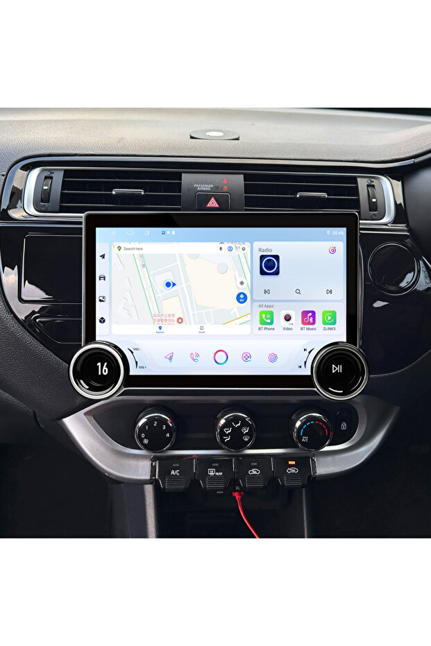 Kia rio android screen diamond dual knob model 2012-2016,6gb ram 128 gb rom wirless carplay android auto reverse camera included ahd