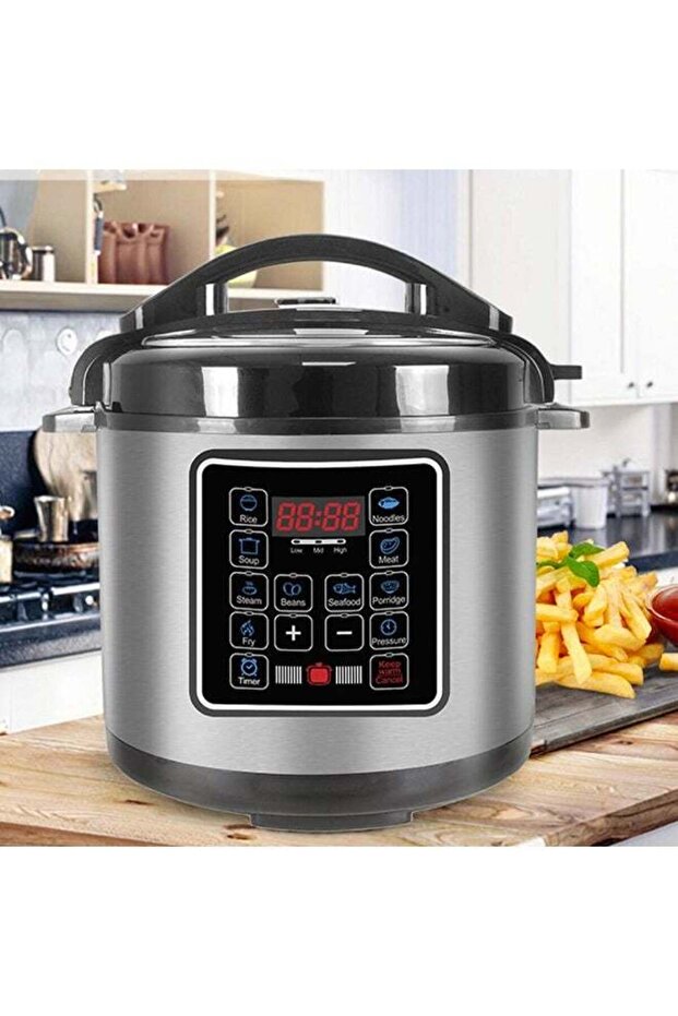 12.5 Litre Electric Pressure Cooker with 10 Cooking Functions, Digital Display, Energy Saving Technology, and Large Capacity for Family Meals Every Day