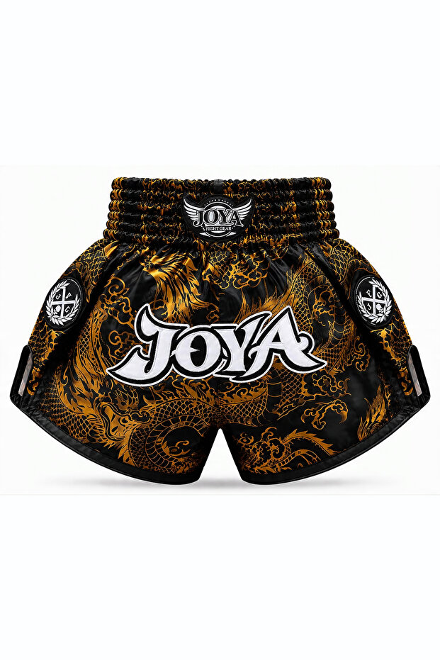 Kick Boks Muay Thai Şortu Siyah Ejder